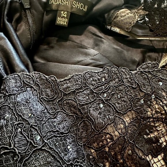 Gown Evening Tadashi Shoji Navy Blue - Picture 9 of 11